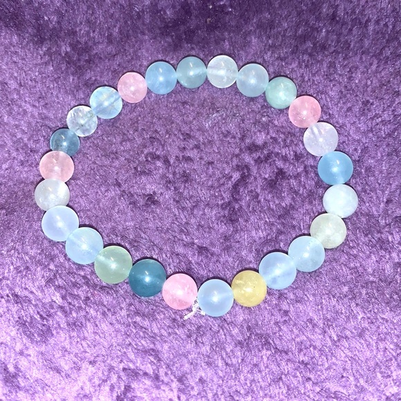 🪬2/$20🪬New 8mm Nat Morganite Stretch Bracelet (Fits a Larger Wrist 7.5-9”) - Picture 4 of 16